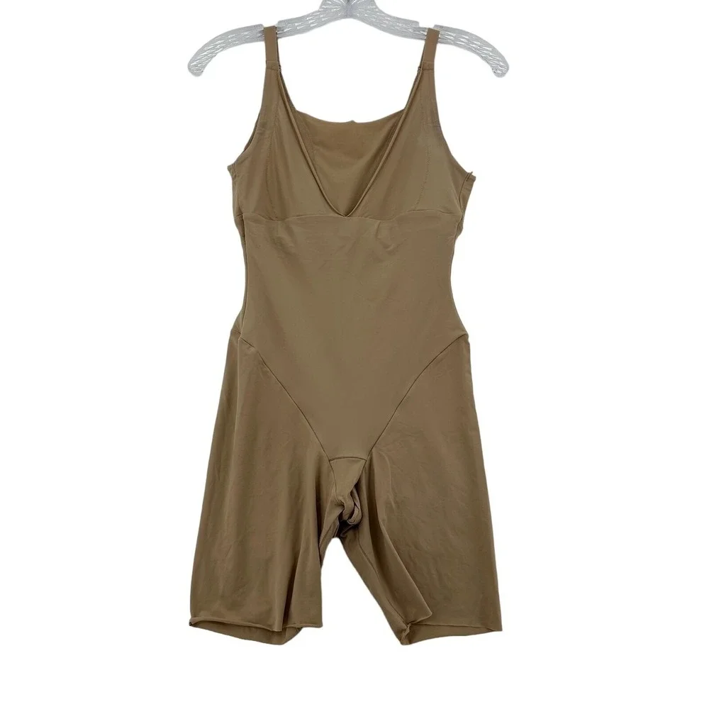 Maidenform Firm Foundations Body Shaper Romper Tan 2556 Women's Medium Shapewear - Picture 2 of 8